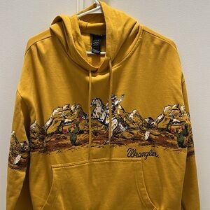 Wrangler Retro Graphic Western Hoodie Sweatshirt - Womens Small